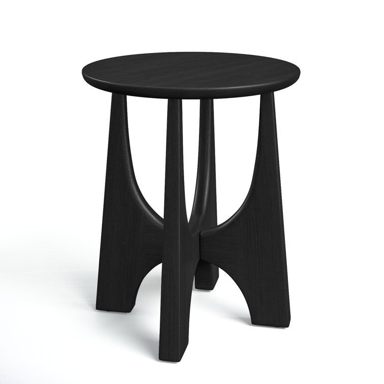 Sofie Solid Wood End Table Color Black